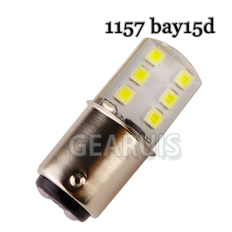 100 шт. 1157 BAY15D P21/5 Вт стробоскоп вспышка мигание 12 SMD 2835 Светодиодный силиконовый