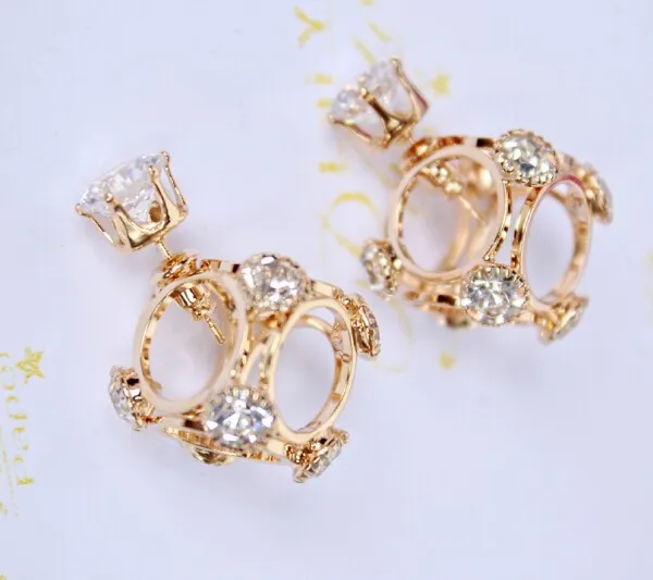 2019 новый дизайн модная брендовая бижутерия Двухсторонние серьги для женщин