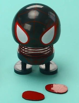 MR TEA качающаяся голова, игрушки, Автомобильные украшения, качающаяся голова, куклы, милый мультфильм, Забавный супер герой, качающаяся голова для Marvel, игрушка Мстителей - Название цвета: Цвет: желтый