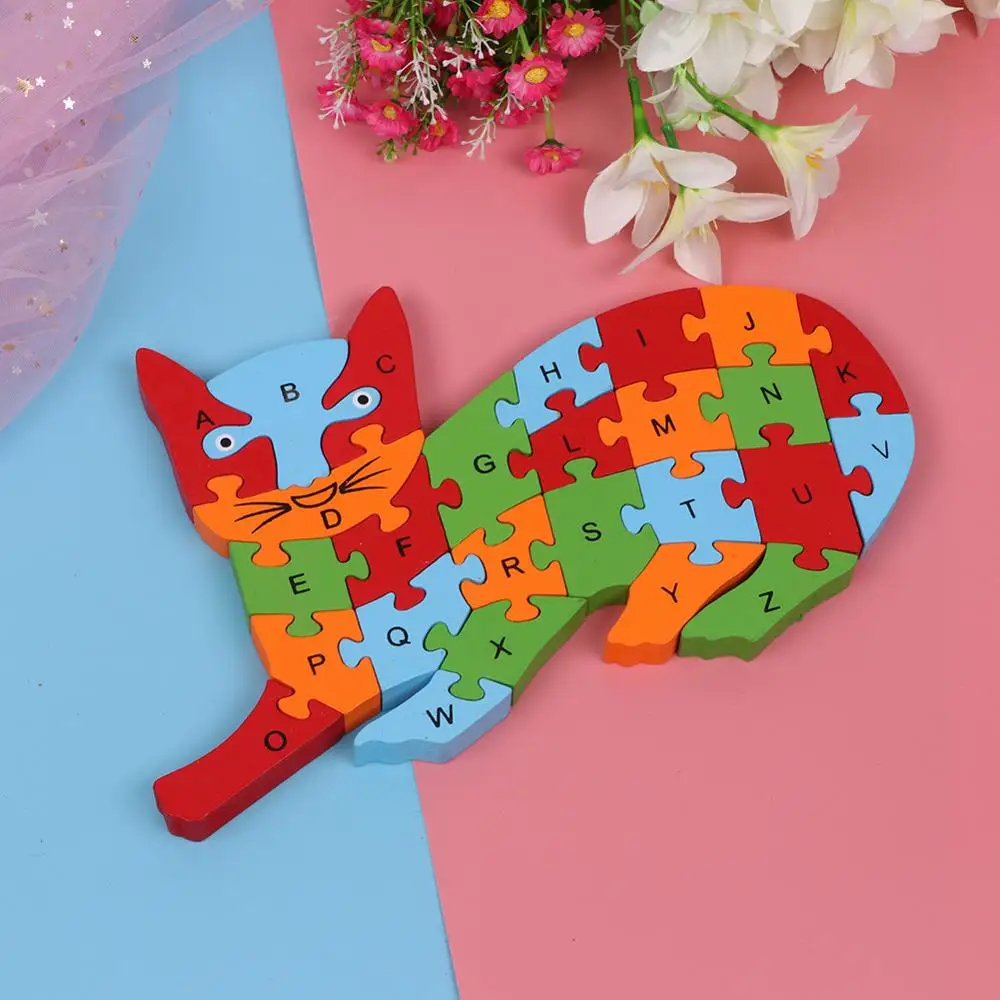 Детские Лобзики с английскими цифрами и алфавитом деревянные блоки игрушки для