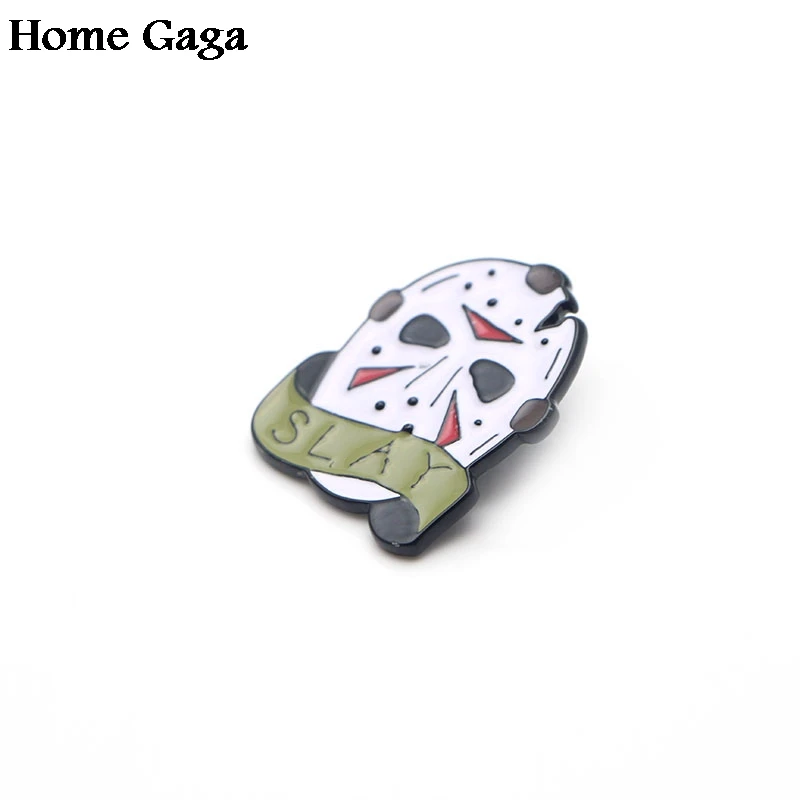 Homegaga пятница 13-я буква slay цинковый галстук булавки броши для рюкзака, одежды для мужчин и женщин шляпа Декоративные значки медали D1333