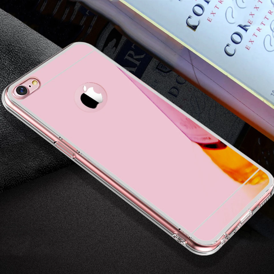 Чехлы Роскошные зеркальные ТПУ Мягкие силиконовые чехол для iPhone 5 5S SE 6 6s 7 8 Plus X XS MAX