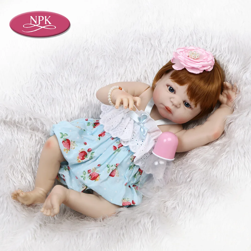 NPK 57 см кукла Bebe Reborn полностью силиконовая Baby Реалистичная Boneca Menina Игрушки для