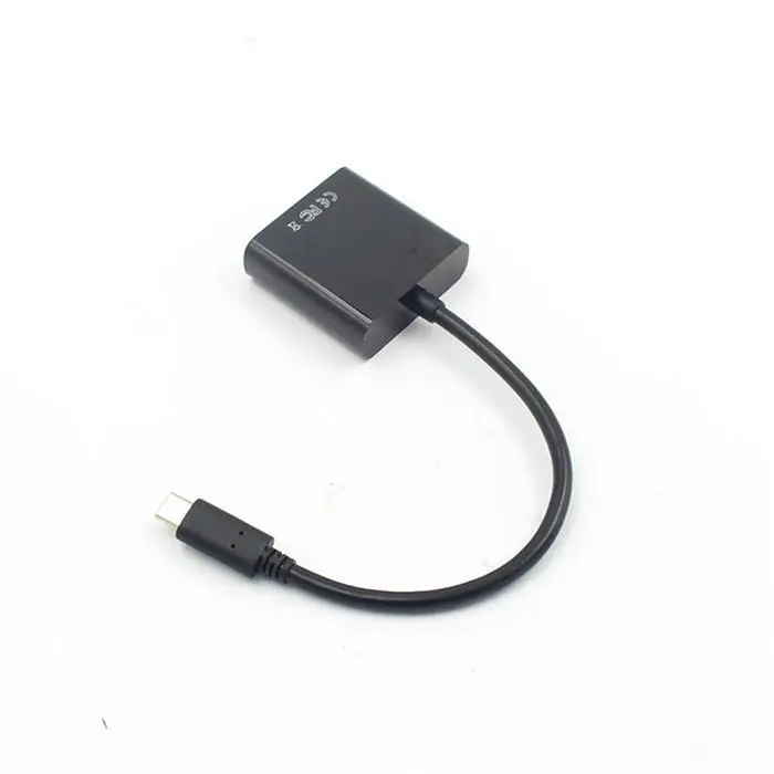 Type C для VGA адаптер конвертер кабель 12 см/4 7 дюймов USB 3 1 Macbook черный|Кабели VGA| |