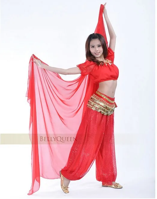red 1 штука 250x120 см Новое цыганское сари племенные аксессуары для танца живота индийское платье шифоновый шарф шарфы аксессуары для танца живота - Цвет: red
