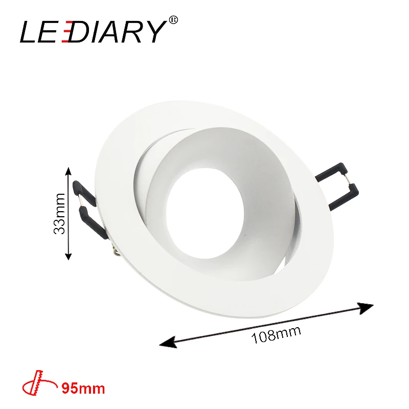 ZMISHIBO Round Double Rings LED Downlights Ceiling Fitting Base MR16 GU10 85-265V 90mm Cut Hole Beam Rotatable Indoor Lighting | Лампы и