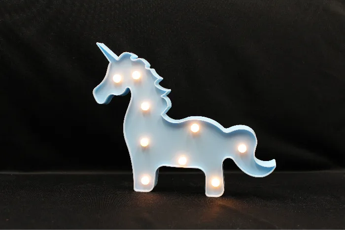 TONGER Новинка 3D Marquee UnicornTable светодиодный светильник любовь детский ночник Декор