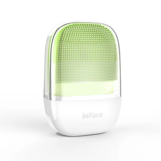 Зеленый Оригинальная Xiaomi Mijia inFace электрическая звуковая Очищающая щетка для лица IPX7 Водонепроницаемая Глубокая чистка 90S Timed чистящее средство для лица - Цвет: Зеленый