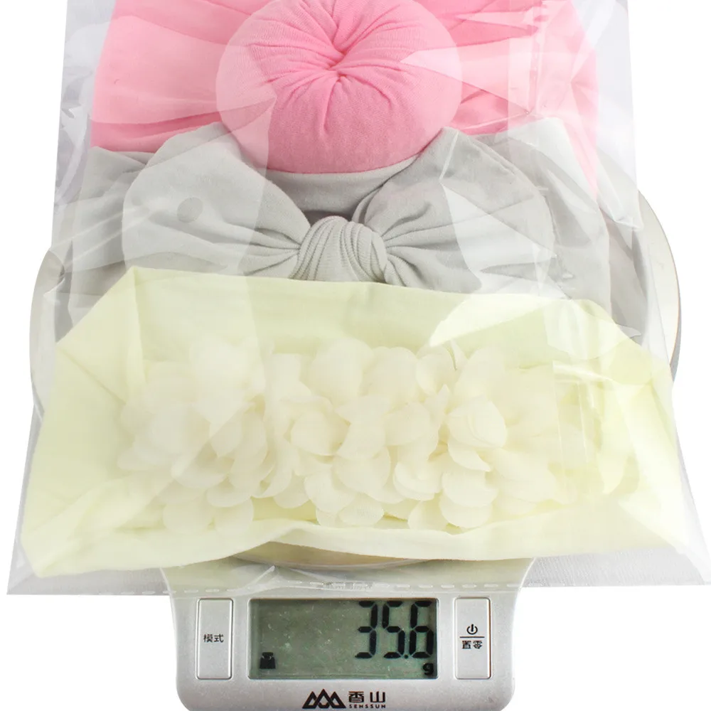 

3 Pcs/Set Newborn Baby Hair Accessories Kids Baby Girls Flower Bow Knot Headband Children Hair Band Head Wear Elastic Headdress