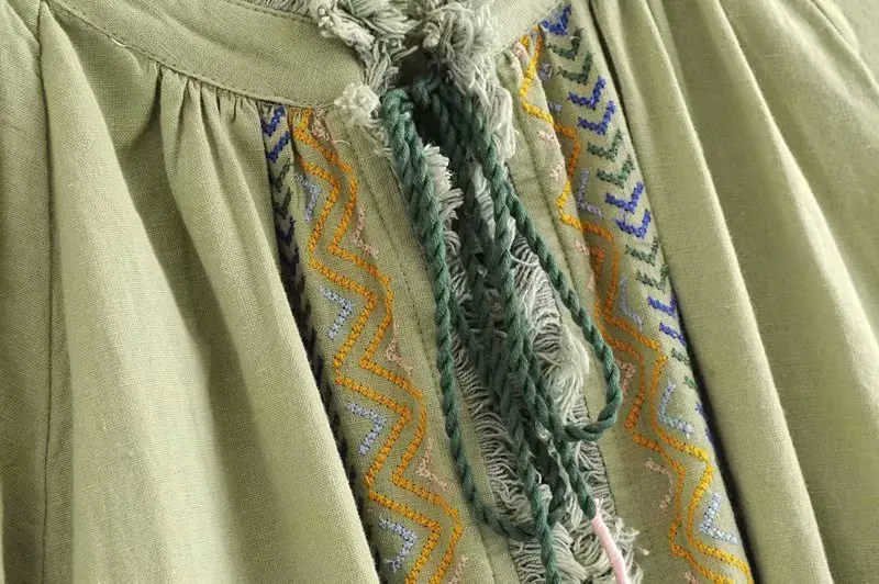 Boho Винтаж для женщин happie Цветочные emberoidery фонарь рукав богемный кимоно Дамы Кардиган Блузки оверсайз