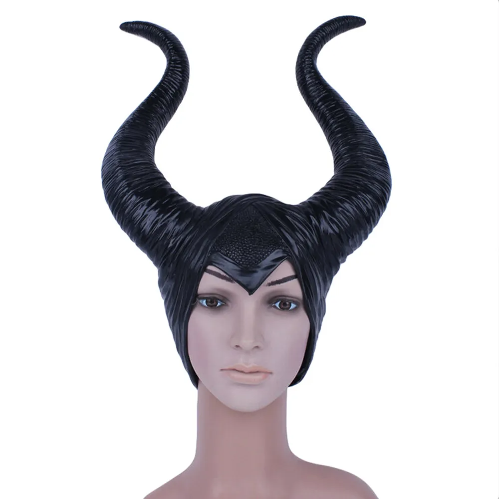 Маскарадный костюм Maleficent черной колдуны + рога для взрослых мужчин и женщин на