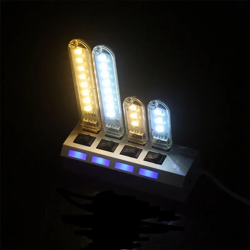 Мини Портативный USB светодиодный светильник 5 в SMD5730 настольная лампа, светильник-вспышка, ночной Светильник для внешнего аккумулятора, ПК, ноутбука, книги, светильник для Походов, Кемпинга
