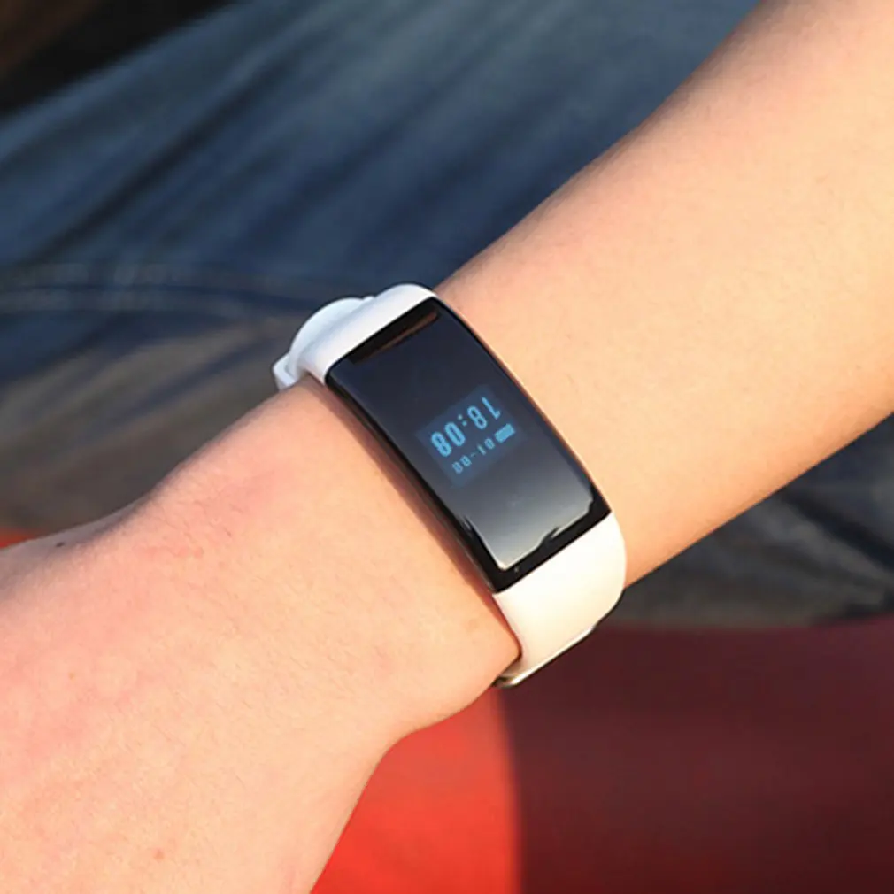 D21 цветной экран Bluetooth Smartband монитор сердечного ритма водонепроницаемый трекер