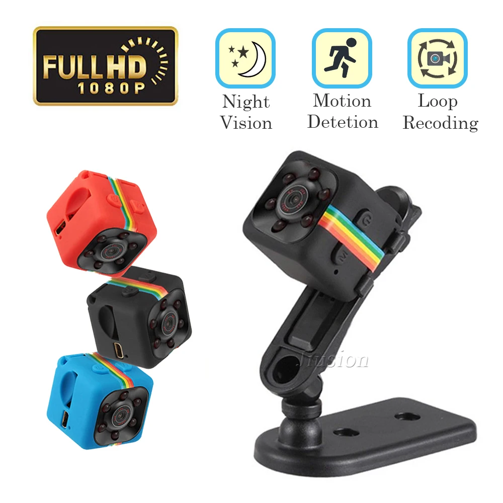 Original Sq11 Mini Camera Full HD 1080P with Motion Detection 6 Night Vision Infrared Light Portable Small DV Camcorder Cam | Электроника