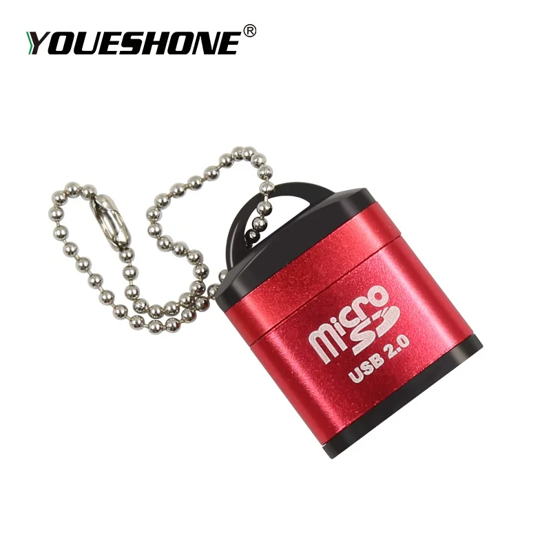 red Маленький мини USB кард-ридер для micro sd TF карт, цветной кард-ридер для карт памяти, высокоскоростное считывание карт,, micro sd usb 2,0 - Цвет: red