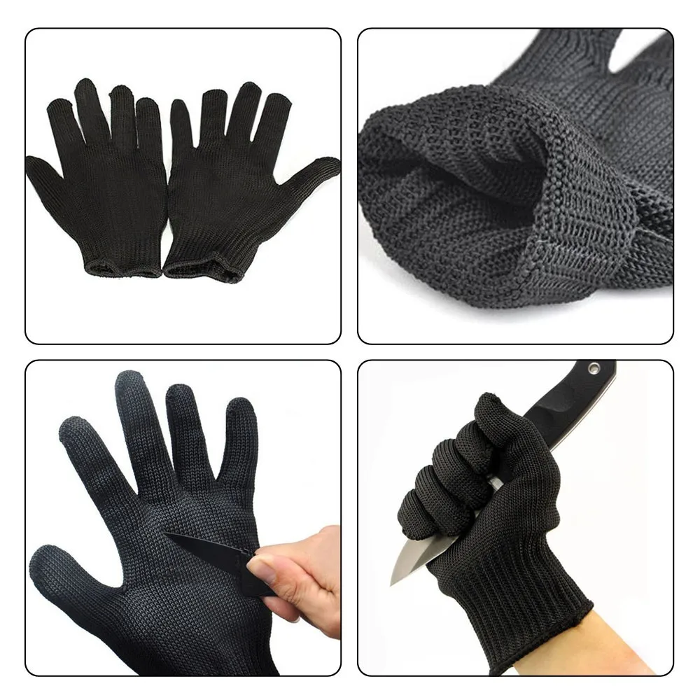 

1 Pair Gloves Anti-cutting breathable Travel Kit Cut Metal Mesh Butcher Proof Protect Stainless Steel Wire Safety Gloves
