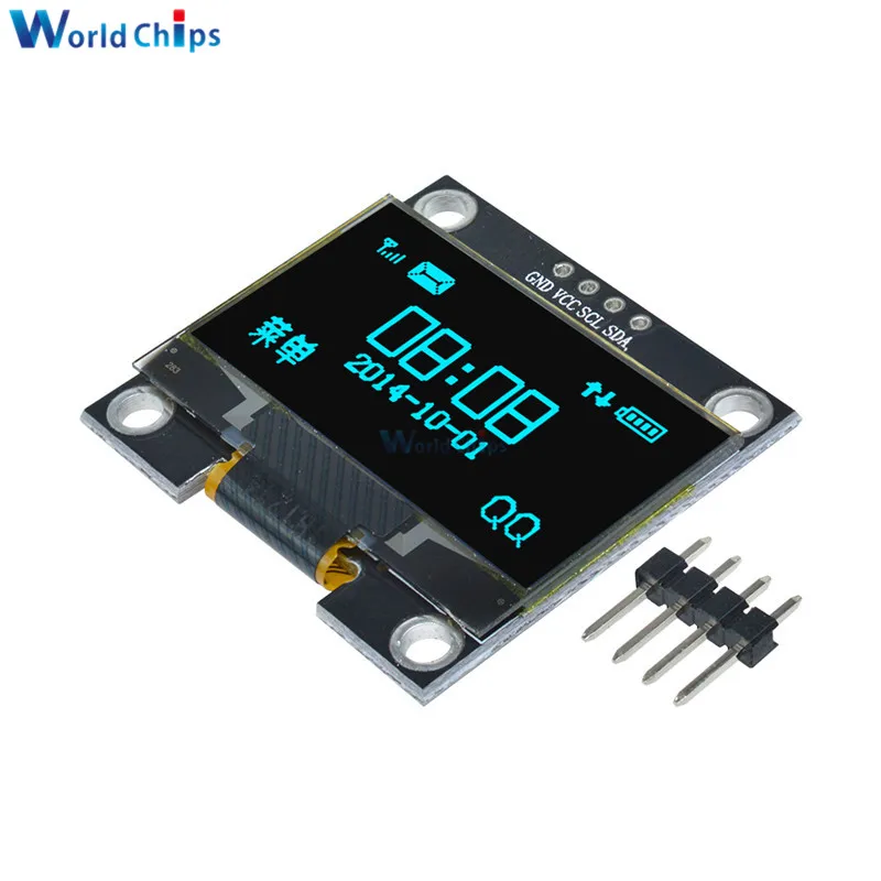 1 3 дюймов &quotIIC I2C серийный 128x64 OLED ЖК дисплей синий экран модуль SSH1106 Драйвер IC для