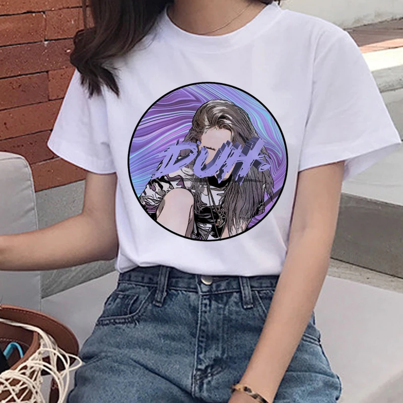 Billie Eilish Harajuku футболка женская I Am A Bad Guy Ullzang графическая футболка Эстетическая забавная мультяшная футболка 90s футболки женские