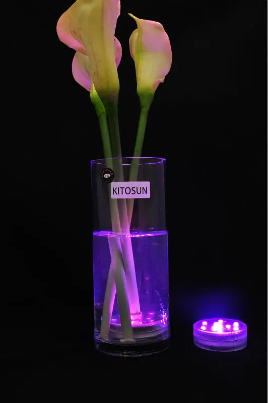 

20pcs/lot Small Waterproof Submersible Centerpiece LED Light Base With 10 Super Bright Lights For Glass flower Vase
