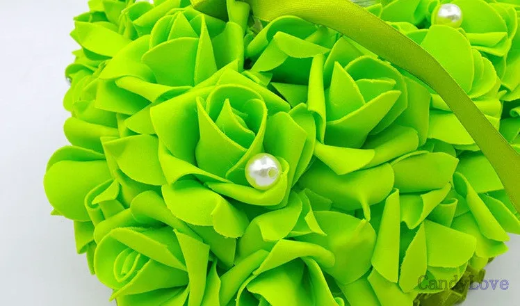 Green Heart Design Wedding Pillow Ring With Transprent Box Special Unique Decorations Favor Products |