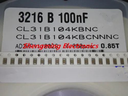 100 шт. конденсаторы 1206 104K 50V 100NF 0 1 мкФ X7R 10% SMD|smd capacitor|0.1uf 50vsmd capacitor |