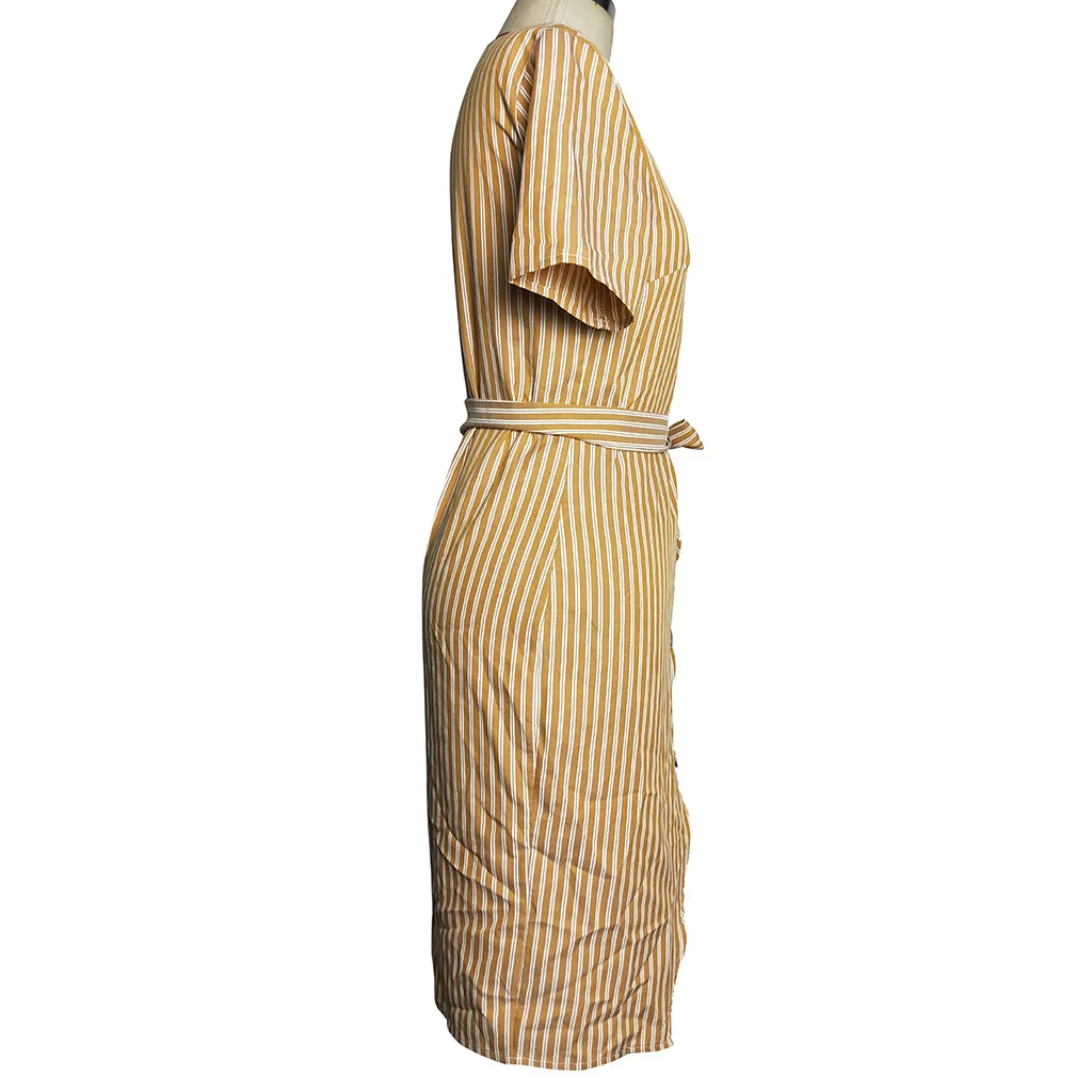 Elbise женские Повседневный халат femme нашивкой vestido v-образным вырезом ремень