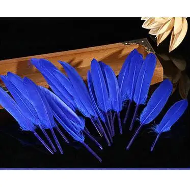Blue 50pcs Красивое перо лебедя, 4-6 дюймов, 10-15 см, боа, натуральные перья, свадебное украшение, украшение для свадьбы, сделай сам, украшение для дома - Цвет: Blue 50pcs