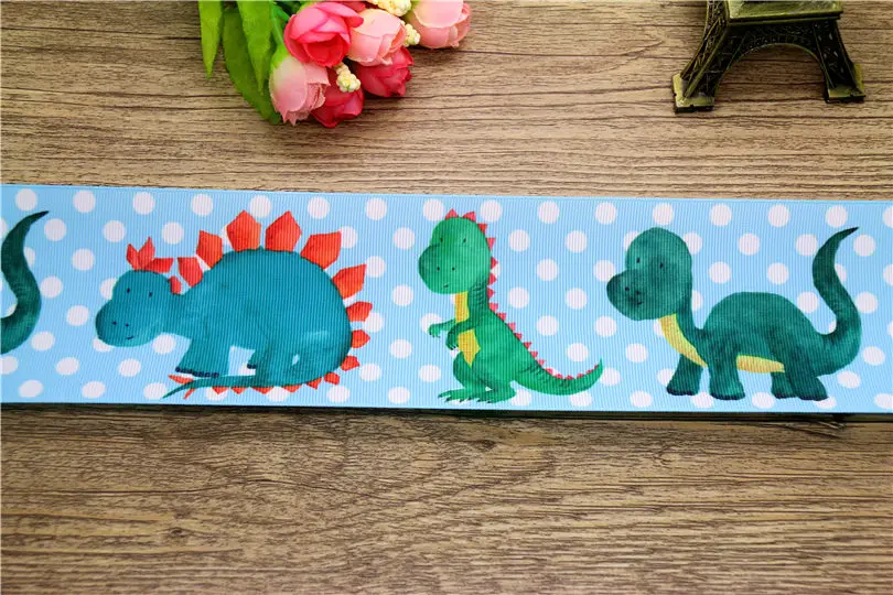 DHK 3'' Free Shipping Animals Unicorn Face Dinosaur Printed Grosgrain Ribbon Accessory Hairbow Headwear DIY Decoration 75mm S780 | Дом и