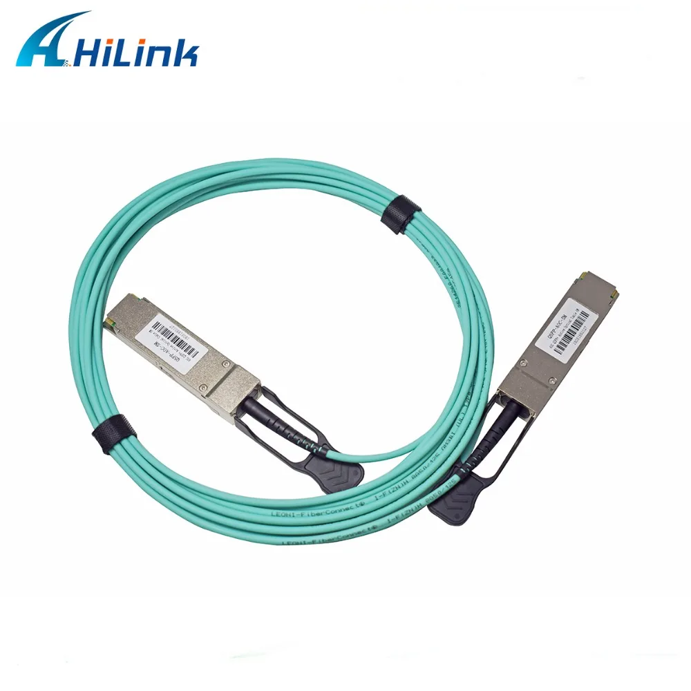 Бесплатная доставка: HiLinkTech 40G QSFP AOC активный оптический кабель OM3 5 м 1 3 7