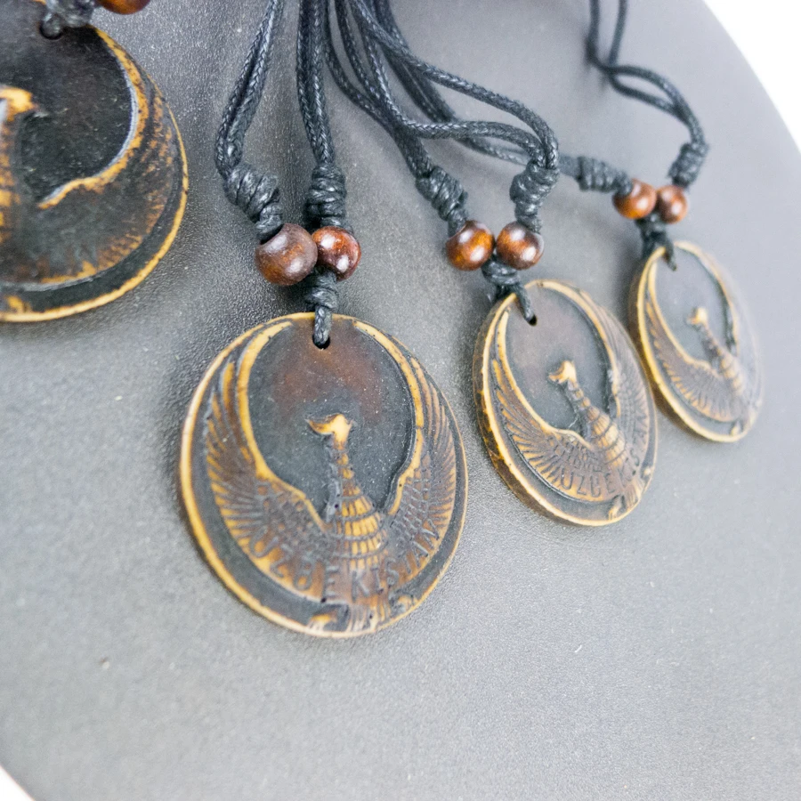 Резные Подвески в виде птиц ограничительный материал из кости яка ожерелье