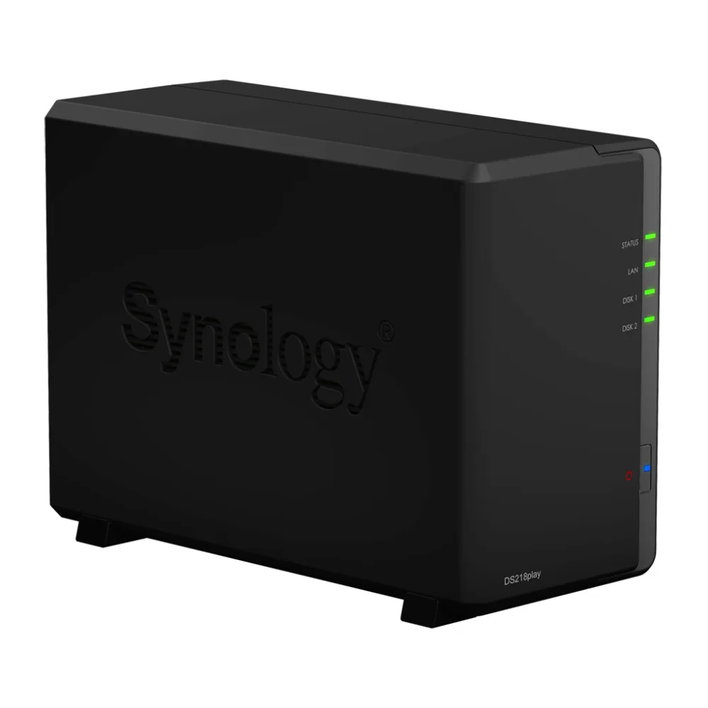 Дисковая станция Synology NAS DS218play 2 отсека бесдисковый nas сервер nfs сетевое хранилище