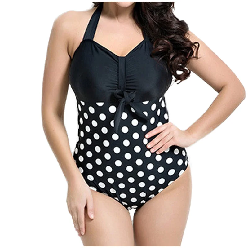 FS сексуальный плюс Размеры горошек Плавание костюмы push up Монокини Одна деталь