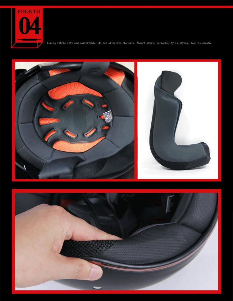 Мотоцикл Jiekai шлем 3/4 с открытым лицом Винтаж Casco мото гидроцикл велосипедный шлем Ретро точка одобренный шлем мотоциклами