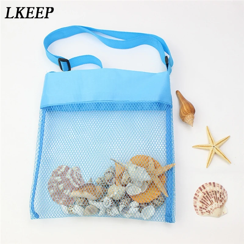 

2pcs/set Girls Handbags Children Kids Sand Object Collect Toys Mesh Bag Tote Beach Storage Shell Net Bag