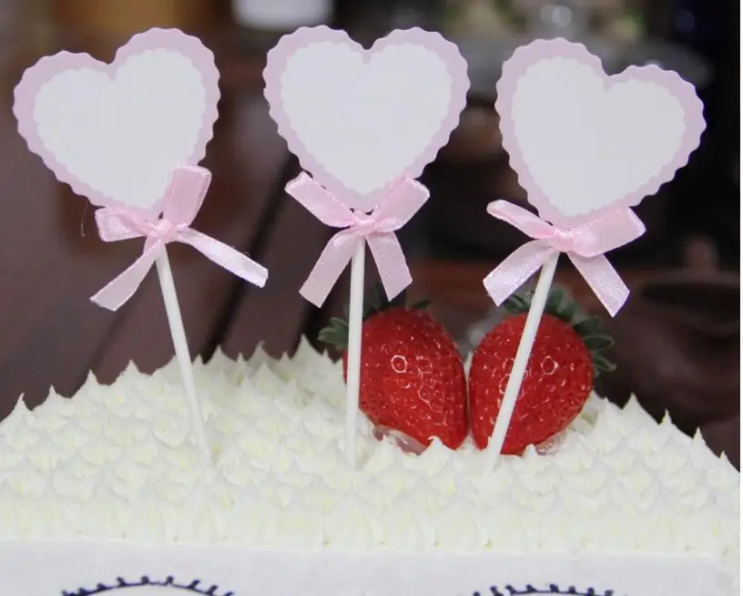 

60 шт./лот Блестящий Топпер в форме сердца для торта, украшение для торта на день рождения, кекс, флаг для будущей мамы, детвечерние НКА, свадеб...