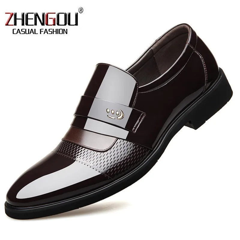 ZHENGOU mens Dress Formal Shoes luxury italian brand Wedding 7988 Fashion PU Leather Oxford zapatos hombre chaussure homme | Обувь