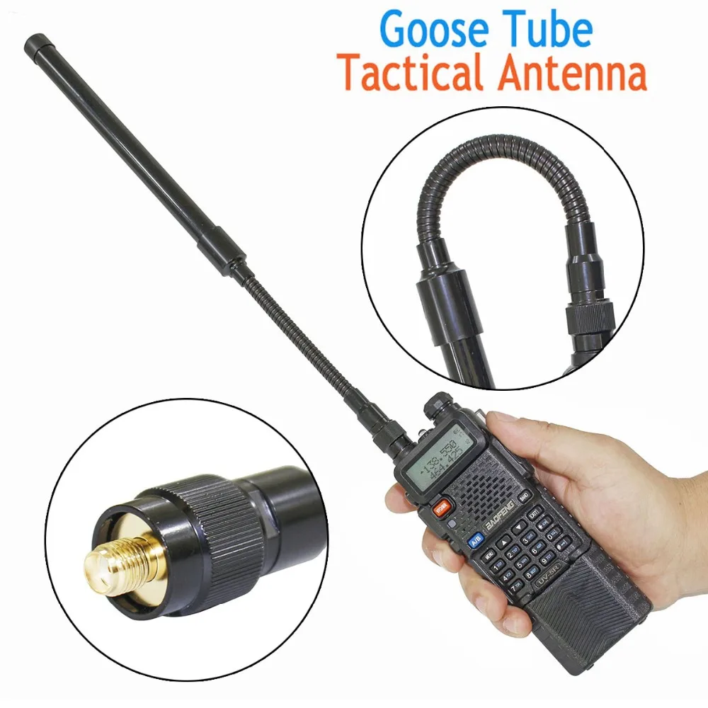 ABBREE AR 148 гусиная трубка SMA Female 144/430 МГц Складная тактическая антенна CS для Walkie Talkie