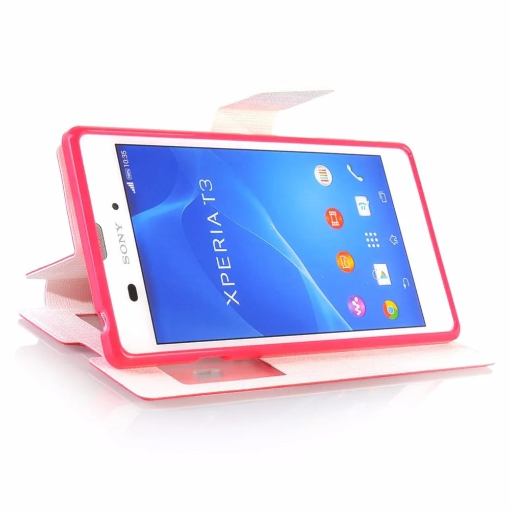 Чехол-накладка из искусственной кожи для Sony Xperia T3 5 3 дюйма D5106 M50W | Мобильные