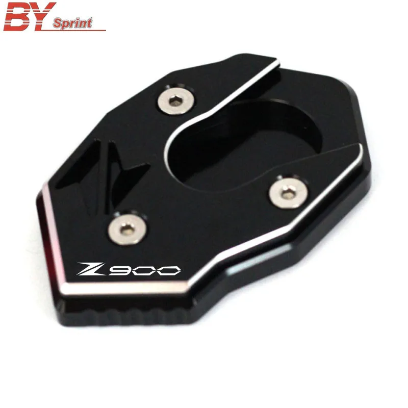 Black Аксессуары для мотоциклов для Kawasaki Z900 Z 900 z900 CNC алюминиевая боковая подставка увеличитель подставка удлинитель накладка - Цвет: Black