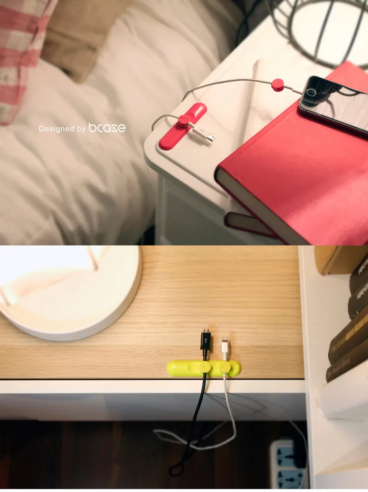 Xiaomi mijia Bcase TUP Магнитные Настольные Кабельные Зажимы для управления шнуром Крошечные 3 размера в 1 органайзер для проволочных кабелей для xiaomi smart home