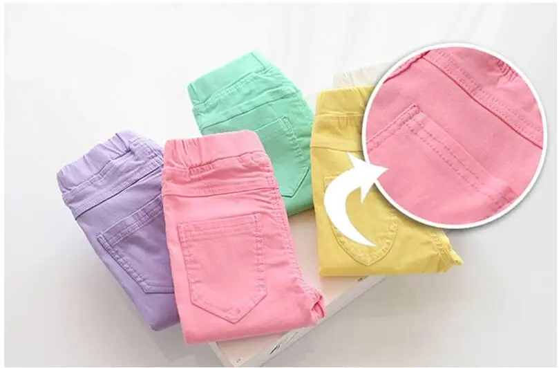 High Quality Spring Summer Fashion Children Pants Candy Color Pencil Girls Kids Trousers 8 color can choose Free Shipping | Детская