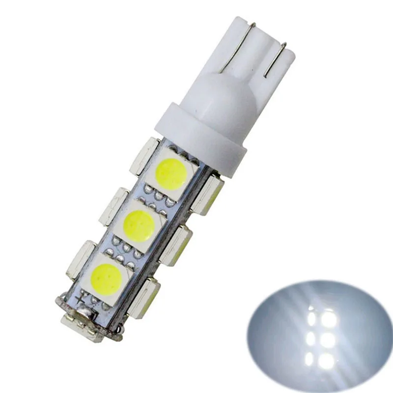 Лейтес 300 шт.; ; детское нижнее белье T10 13 SMD светодиодный 5050 13SMD 13 светодиодный авто боковые светильник лампа светодиодный W5W 12V Клин лампа автомобиля Светодиодный прожектор светильник