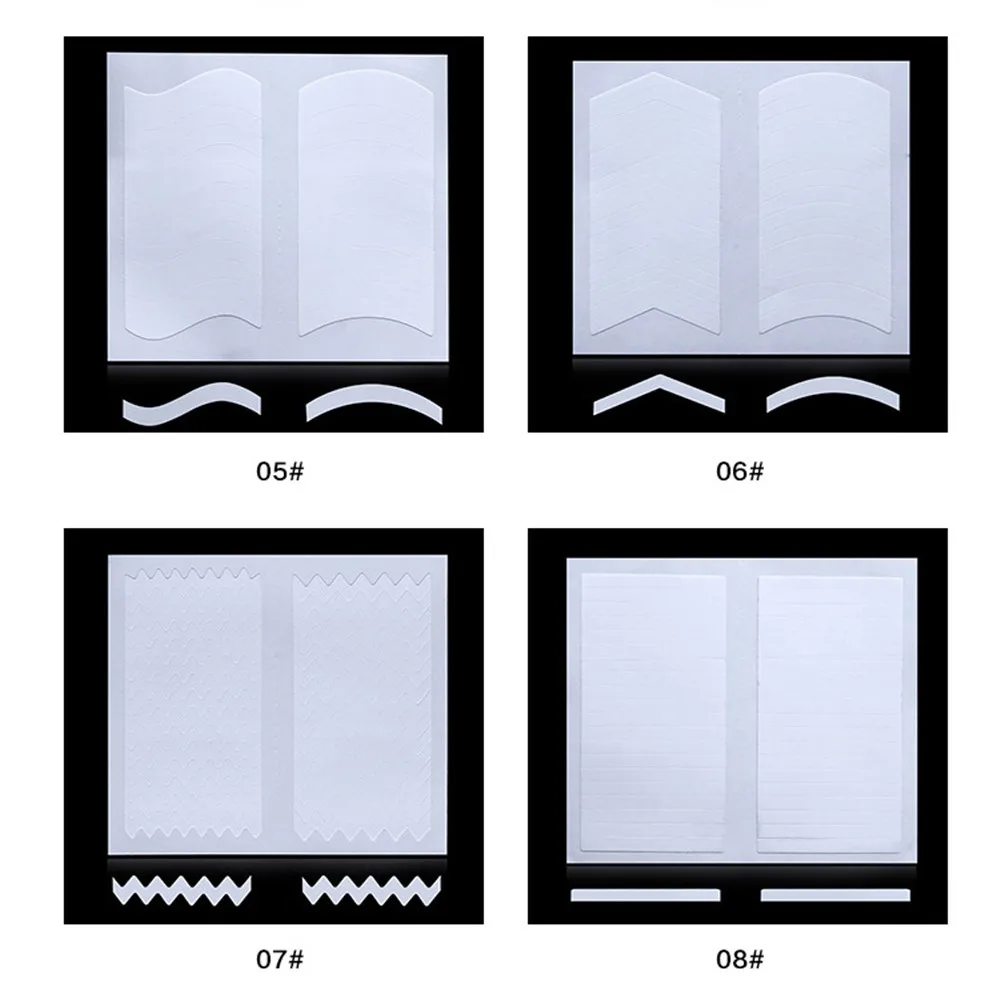 

24 Styles French Nail Stickers Three-in-one Manicure Nail Art Salon Smile Tips Tape Stickers Guide DIY Stencil Decoration