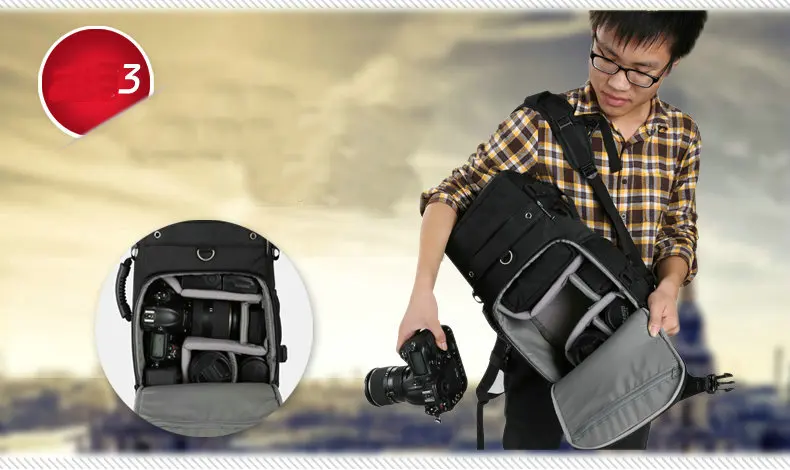 Новинка рюкзак сумка для камеры чехол DSLR SLR Nikon Canon Sony Fuji Pentax Samsung дорожная RU|camera