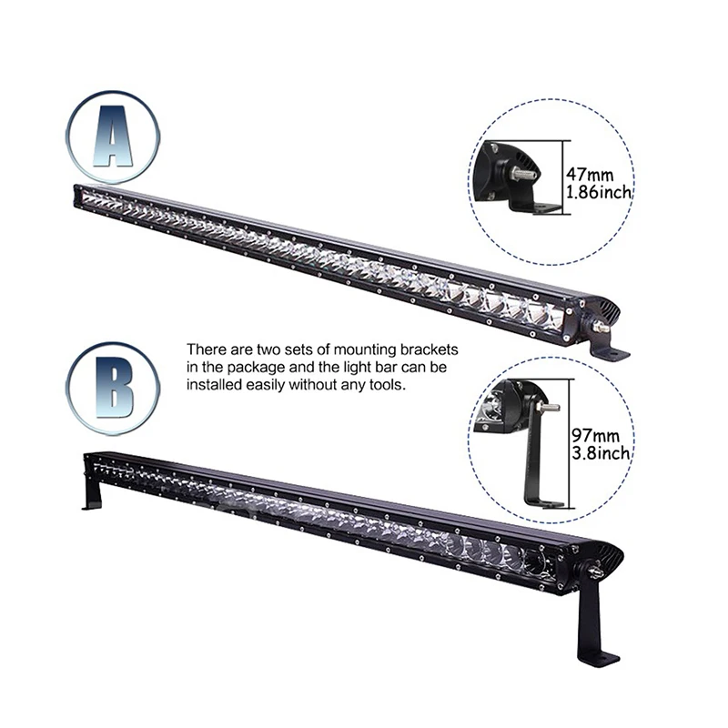 Светодиодный светильник 200 Вт 42 дюйма комбинированный внедорожный 12 В 24 IP67 для