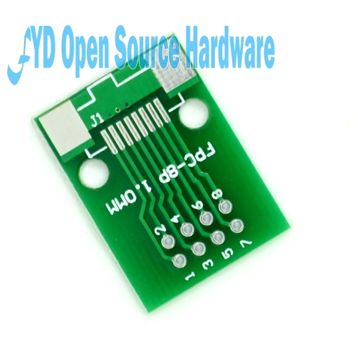 

10pcs FPC 8PIN adapter plate FFC 2.54 switch TFT LCD spacing 1mm and 0.5mm