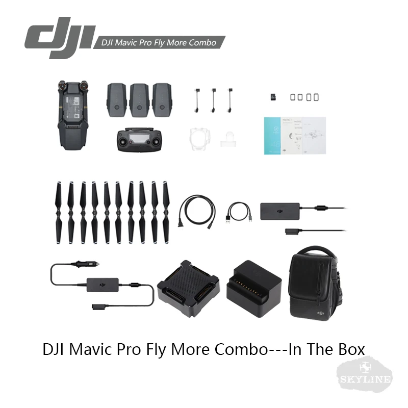 Квадрокоптер DJI Mavic Pro Fly More Combo/Platinum/Alpine White Combo 4K HD camera 3 Axis Gimbal 7 км с дистанционным управлением