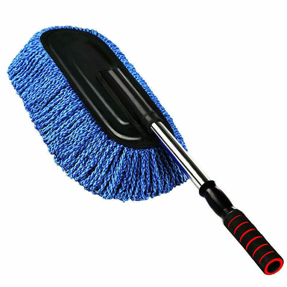 

78-92cm Car Cleaner Brush Instrumentation Car Cleaning Dusting Brush Wax Mop Telescoping Duster Dust Tool