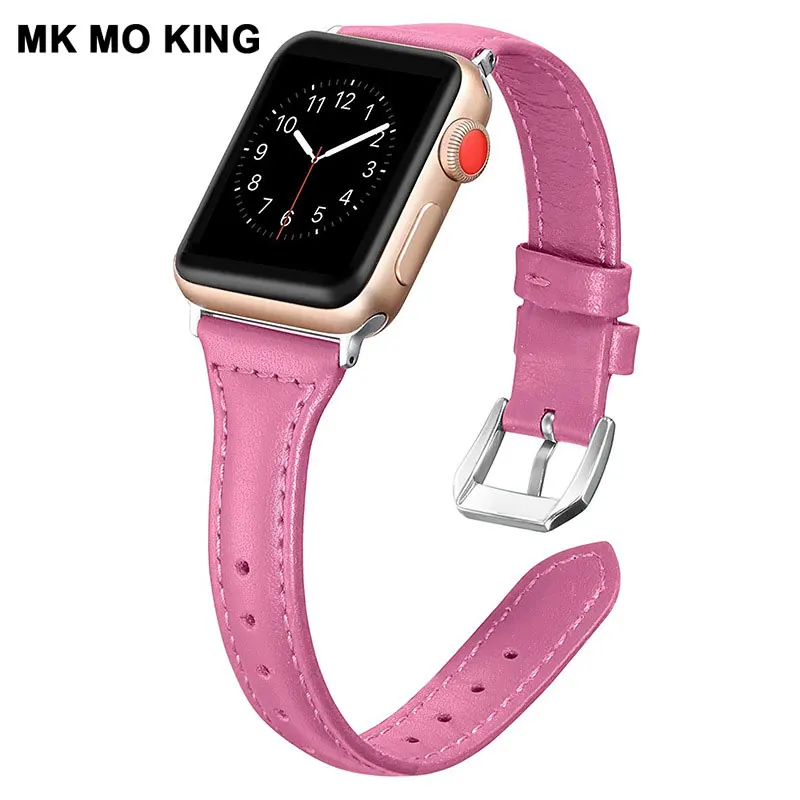 Модный кожаный ремешок с принтом для Apple Watch 1/2/3 серия 38 мм 40 42 44 iWatc