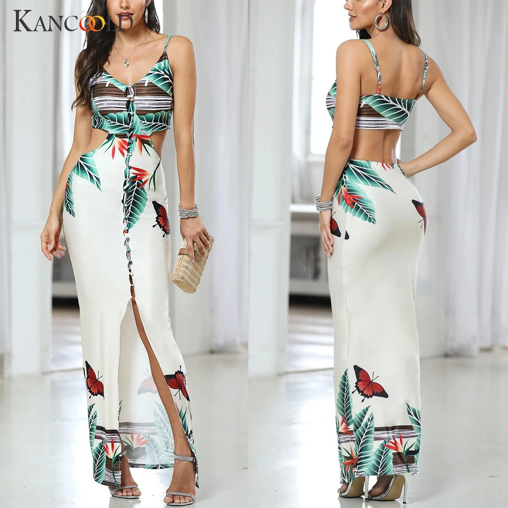 Женское платье с высоким вырезом канкоолд длинное жаккардовое принтом в стиле